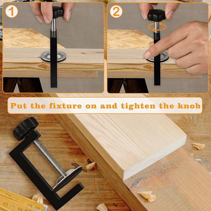 3 Inch C Clamp for Woodworking, Heavy Duty Steel C Clamps, Small C Clamps for Desktop Workpiece Fixing (4 Pcs)