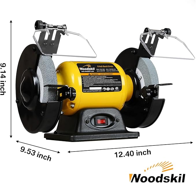 2.8Amp 1/2HP 6-Inch High-Speed Bench Grinder, CSA Listed, Table Grinder for sharpening