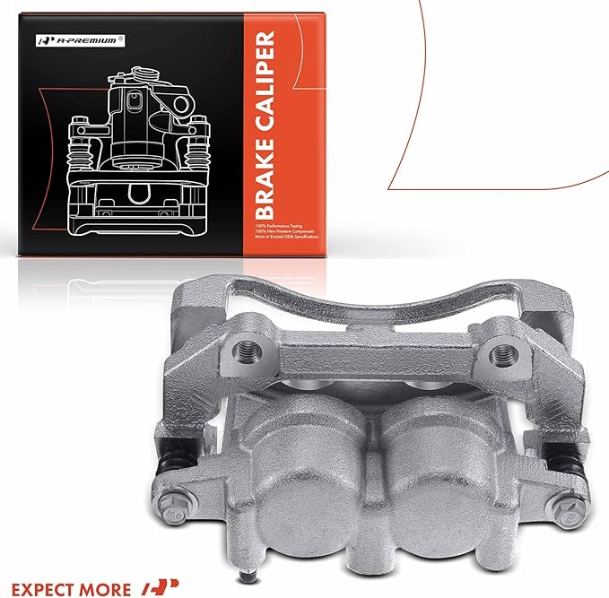 A-Premium Disc Brake Caliper Assembly with Bracket Compatible with Select Jeep Models - Commander 2006-2010, Grand Cherokee 2005-2010, Sport Utility - Front Left Driver Side