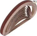 HARFINGTON 1/2 x 18 Inch Sanding Belts, 10 Pcs 40 Grits Aluminum Oxide Abrasive Belt Sander File Belt for Woodworking, Metal Polishing, Knife Sharpener