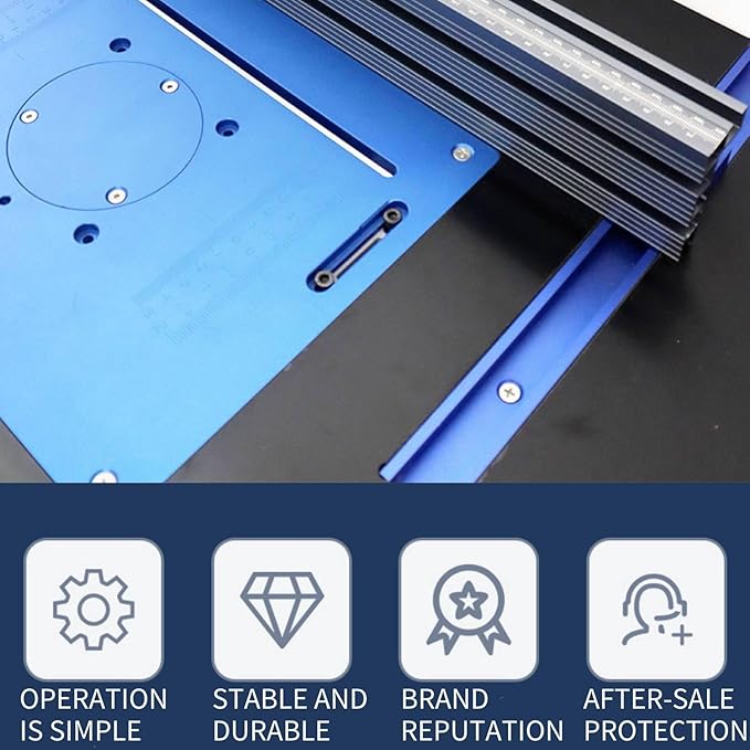 75 Table Saw Fence for Woodworking Accessories, T-Track Miter Saw Fence with Laser Measure - Fits Portable Table Saws, Band Saws and Cabinet Saws (Fence Only)