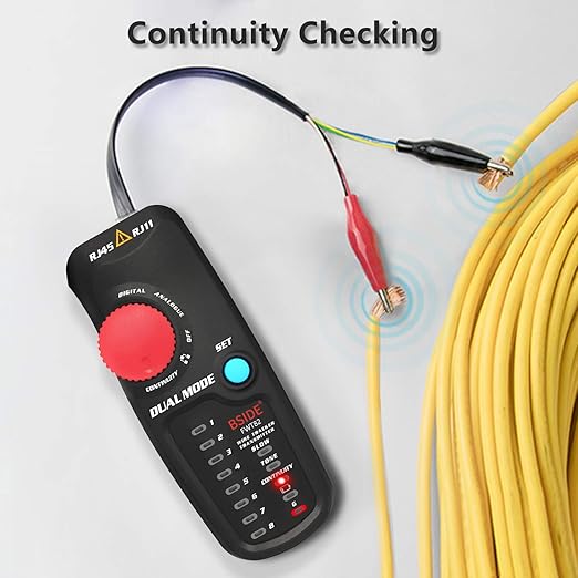Bside Dual Mode Wire Tracker RJ11 RJ45 Network Cable Tester Toner Generator Network Cable Collation Ethernet LAN Line Finder with Flashlight