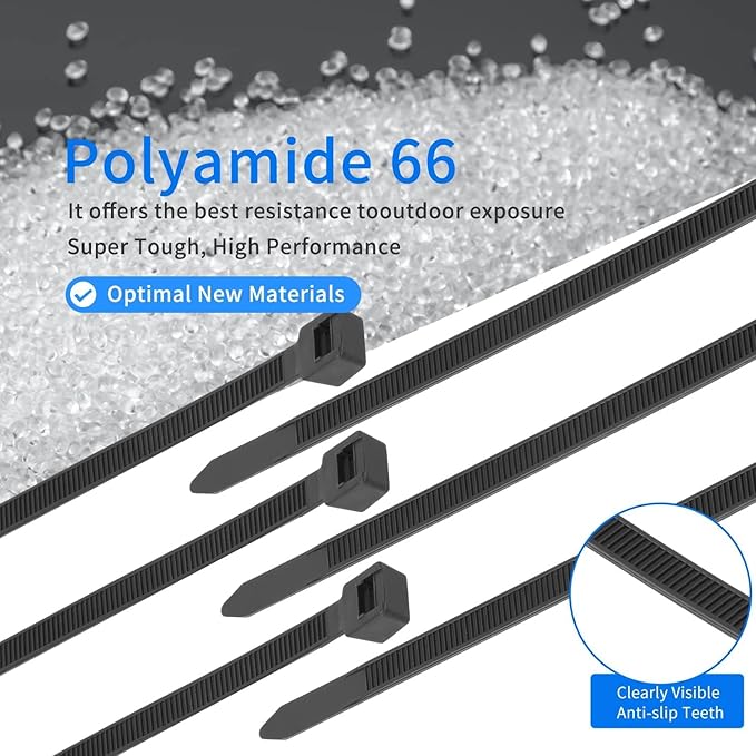 36 inch White Zip Ties Heavy Duty 40PCS, 200LBS Ultra Exclusive Strong Plastic Wire Ties, Large Cable Ties Extra Long Tie Wraps, Indoor and Outdoor UV Resistant