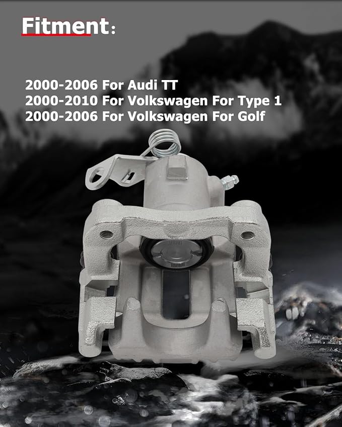 cciyu Rear Left & Right Brake Calipers Assembly w/Bracket 19B2571 19B2570 For Audi For TT 2000,For Volkswagen For Type-1 1998-2000,For Volkswagen For Golf 1999,For Volkswagen For Jetta 2000