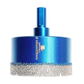 Dry Diamond Core Drill Bit Set,BRSCHNITT 2 3/8 Inch (60mm) Diamond Hole Saw Core Drill Bit with Triangle Shank for Porcelain Tile Ceramic Stone Granite Marble