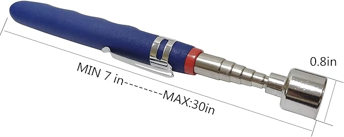 Inspection mirror telescoping Round Mirror 20 lb telescopic magnet, 85mm/50mm round mirror set Inspection Tool for Checking Vehicle, Observing Eyelashes Mouth and Other Small Parts Extended