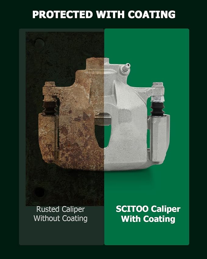 SCITOO Front Left Brake Caliper With Bracket 19B2714 Compatible For Toyota Avalon 2005-2007 For Toyota Camry 2005-2006 For Toyota Sienna 2004-2010 For Toyota Solara 2004-2008