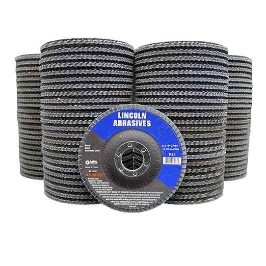 200-Pack Flap Disc 80 Grit 4.5" x 7/8" Sanding Discs