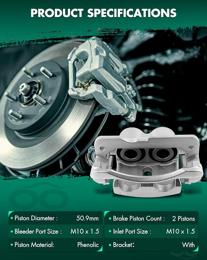 SCITOO 18-B4728 18-B4729 Disc Brake Calipers Assembly with Bracket Fit For Cadillac 2002-2006,For Chevrolet 1999-2009,For GMC 1999-2008,For Hummer 2003-2008