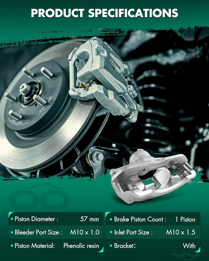 SCITOO 18B5068 Front Left Disc Brake Caliper Assembly w/Bracket For Ford For Focus 2008-2011