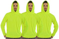 Breathable Work Long Sleeve Sun Shirt Hoodie, Sun Protection Shirts Quick Dry Hooded, Mens Construction Shirts with Hood Lightweight Yellow 2XL