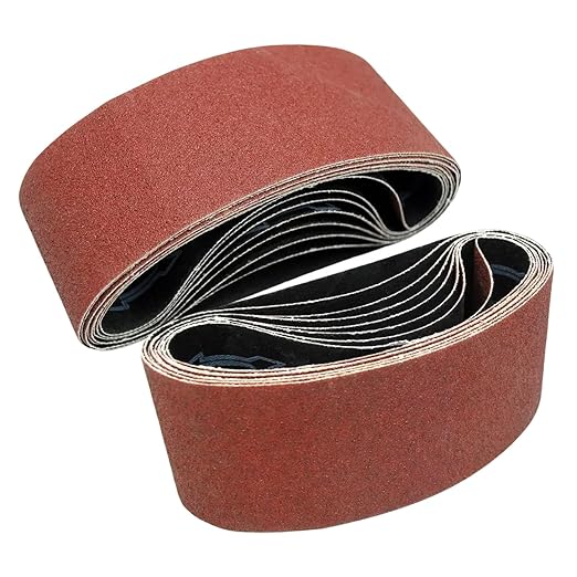 KonaFlex Sanding Belts 20 Pack 3x18 Inch Belt Sander Paper Aluminum Oxide with 60/80/120/150/240 Grits for Woodworking, Paint Sanding, Metalworking, Rust Removal