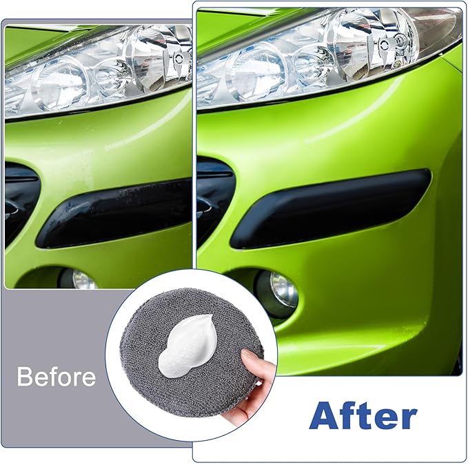 50 Pcs Microfiber Wax Applicator Pads 5 Inches Diameter Applicator Pads Bulk Soft Microfiber Wax for Car Polishing Foam for Car Cleaning(Blue, Gray)