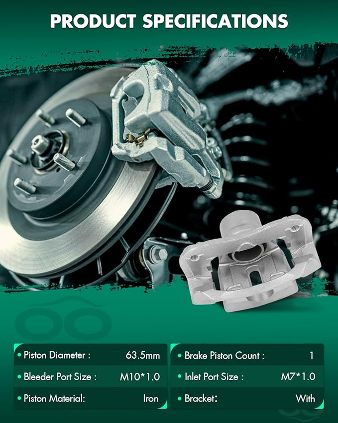 SCITOO Front Right Brake Caliper With Bracket 19B2665 Compatible For Toyota For Highlander 2001-2007