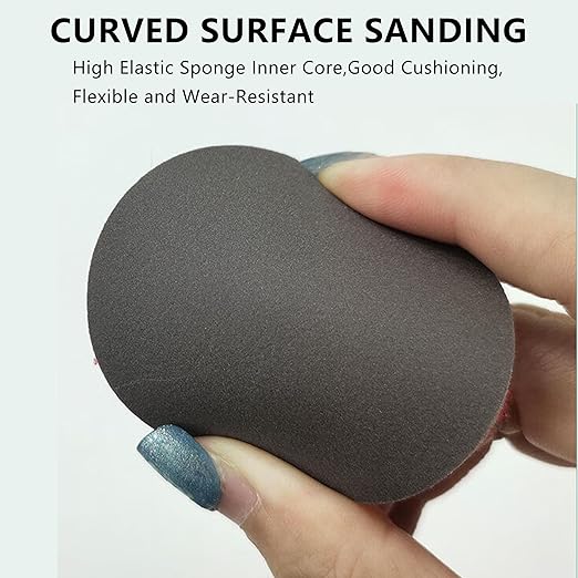 64 PCS 2 Inch Sanding Disc Pad,Hook and Loop Sanding Pads 180 to 3000 Wet Dry Sponge Sandpaper with 1/4” Shank for Drill Sanding Grinder Rotary Tools Curved Surface Polishing and Sanding