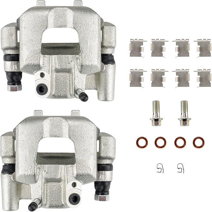 Torchbeam 2PCS Rear Driver and Passenger Side Brake Caliper For Scion for 2005-2010 tC, Disc Brake Caliper Assembly with Bracket Replace # 19B2951+19B2950