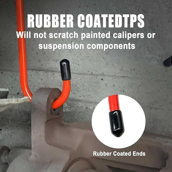 Brake Caliper Hanger,Caliper Hangers Hooks with Rubber Tips, Durable Steel, Rust-Proof Automotive Brake Tools for Braking, Axle, Suspension(2pcs)