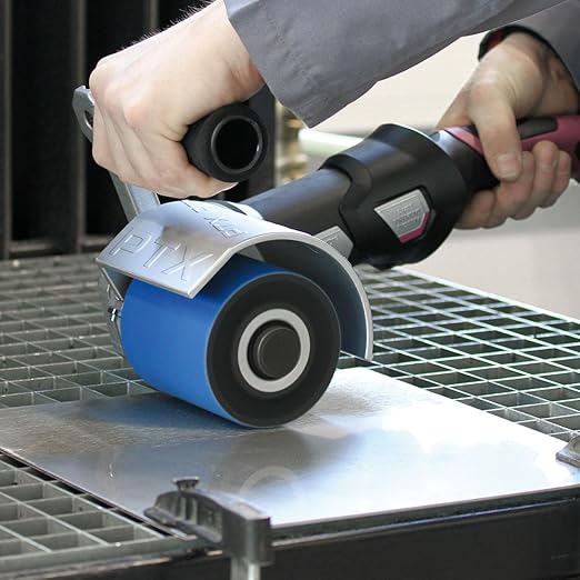 CS Unitec | 42120 | PTX Zirconium Grinding Belt Sleeve for Removing deep Scratches and Grinding Weld Seams on Metal. 120 Grit. 3.5" Diameter x 4" Wide (Pack of 10). Made in Germany.