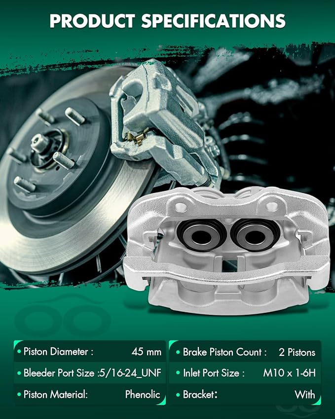 SCITOO Rear Right Brake Caliper With Bracket 18-B4765 Compatible For Cadillac 2002-2006 For Chevrolet 2000-2007 For GMC 2000-2007