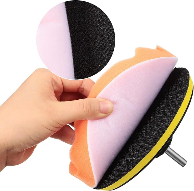 BBTO 12 Pieces Buffing Polishing Pads 6 Inch Compound Buffing Sponge Pads Cutting Polishing Kit for Car Buffer Compounding and Waxing