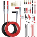 BINTA 27-Piece Silicone Multimeter Leads Kit with Replaceable Gold-Plated Test Probes 4PCS Alligator Clips Test Hook, Multimeter Leads Kit for Industrial Car Electrical Testing Home CAT Ⅲ 1000V 20A