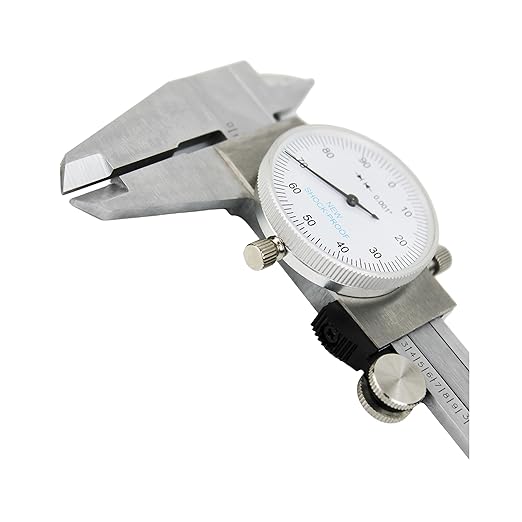 HFS(R) 0-6" Carbon Steel 4 Way Imperial Dial Caliper .001" Shock Proof