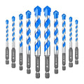 Carbide Drill Bit Set - Dry Drill Bit Set for Masonry, Concrete, Bricks, Wood, Plastic etc(6 * 4/8 * 2/10 * 2/12 * 2MM Quick-fit Shank)