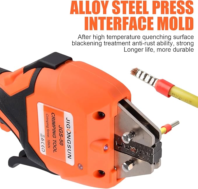 Electric Crimping Tool and Electric Wire Crimper for Heat Shrink, Terminal, and Micro Crimping Tool Kit with Pre-insulated, Tubular, Non Insulated Connectors