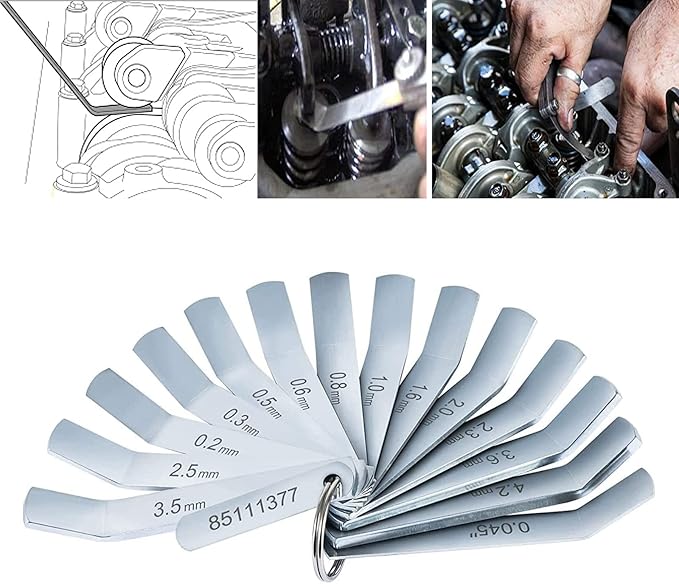 Feeler Gauge Jake Brake Tool Set 88880053 88880052 85111377 Suitable for Volve Mack MP7 MP8 MP10 D12 D13 D16 Engines, Intake and Exhaust Valve Adjustment Kit (14 PCs)