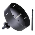7-3/32” HSS Bi Metal Hole Saw Cutter with Arbor Heavy Duty Hole Saw Bit for Wood Drywall Plastic Aluminum Mild Steel Iron Metal Stainless Steel