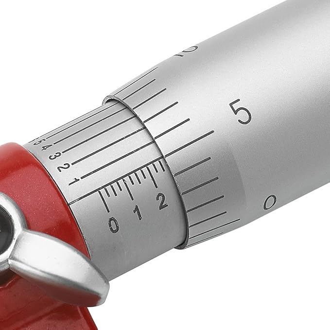 Premium Outside Micrometer Set 0-4" / 0.0001" (0-1"/1-2"/2-3"/3-4") Precision Machinist Tools w/Carbide Tips, Standards, Ratchet Stop