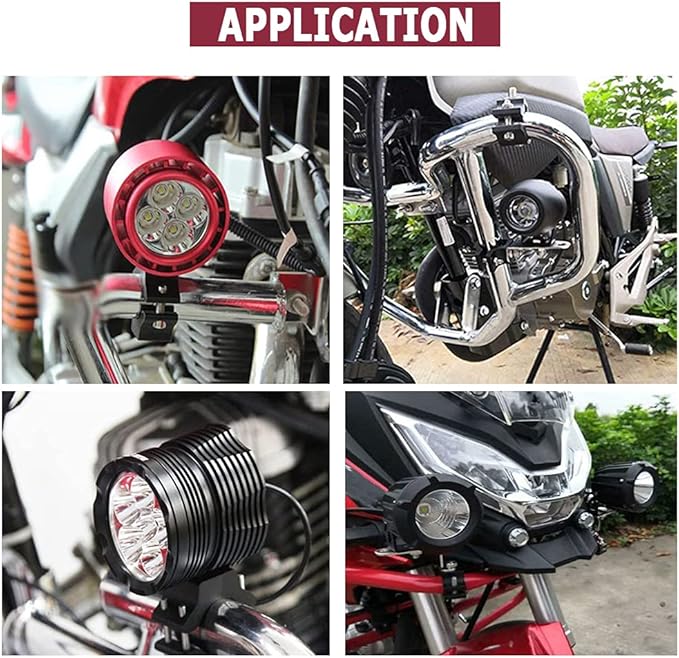 Clamp Motorcycle Light Bracket Fit 0.7"to 2.05" Roll Cage,Adjustable Motorcycle Bicycle Mount Bracket Car Bull Bar Holder Clamp Offroad Tube Clamps Mounting Brackets for LED Work Lights