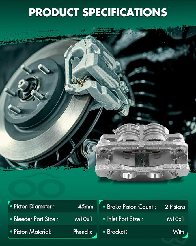 SCITOO 18B4798A Front Left Brake Caliper w/Bracket For Buick For Rainier,For Chevrolet For SSR/For Trailblazer,For GMC For Envoy,For Isuzu For Ascender,For Oldsmobile For Bravada,For Saab For 9-7x