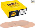 Dura-Gold Premium 180 Grit 6" Gold Sandpaper Discs, No Hole Pattern Dustless, Box of 50, Hook & Loop Backing for DA Sander, Finishing Coarse Sanding Abrasive Automotive Paint, Woodworking Wood, Metal