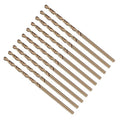 Drill Bit, #45 Cutting Diameter, 4341 HSS Gold Finish 118° Cutting Angle Number Jobber Bits - (Applications: for Drilling Soft Metal Plastic Wood), 10-Pieces