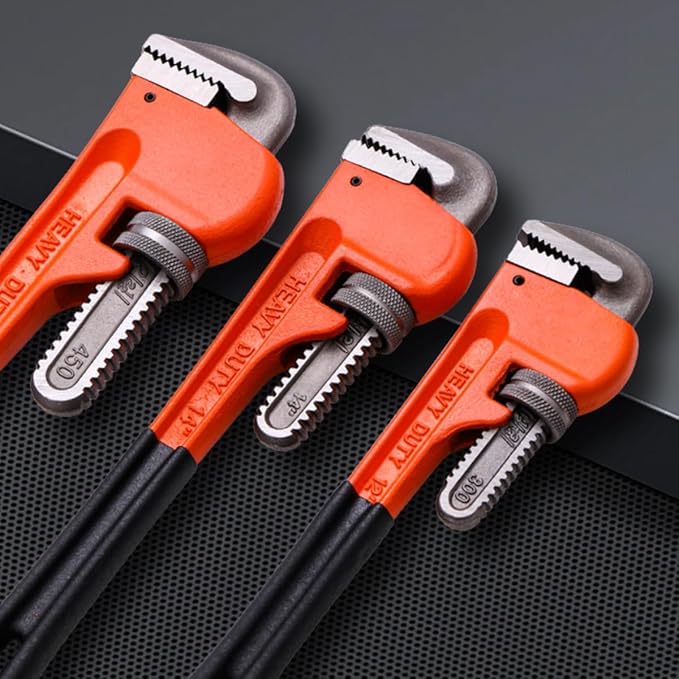 Kmiles 24-Inch Heavy Duty Pipe Wrench, Adjustable Plumbing Wrench, Forged Cast Steel Jaw, I-Beam Handle, Ideal for Plumbers, Pipe Fitting & Home Repair