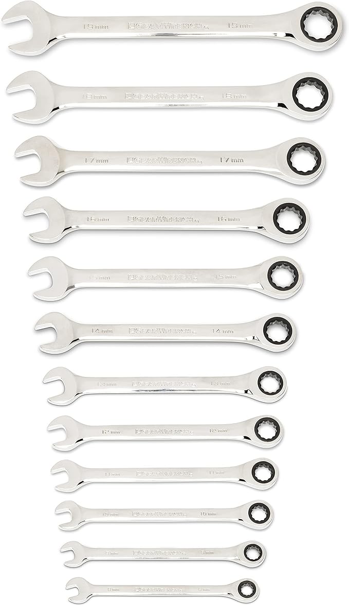 GEARWRENCH 25 Pc. Combination Ratcheting Wrench Set, SAE/MM - 86700