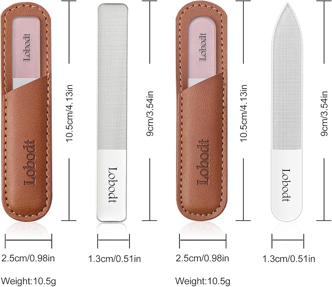 Glass Nail Shiner,Upgrade Nano Glass Nail Files &Nail Buffers Polisher Professional Crystal Manicure Tools Kit for Natural Nail, Great for Home Salon or Travel Use