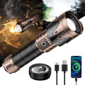 SKYFIRE LED Flashlights High Lumens with Ignition Lens,5000 Super Bright Tactical Flashlights,Zoomable,Five Modes,Waterproof Flash Light for Camping Essentials,Outdoor,Home Emergency-Upgraded
