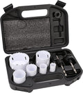 Amazon Basics 9-Piece Bi-Metal High Speed Steel Hole Saw Kit with Carrying Case, 25/32" to 2-11/16”, Black