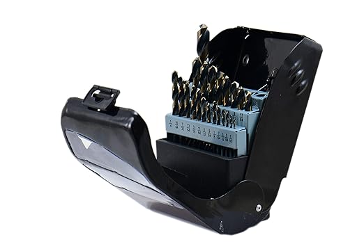 Shars 1/16-3/8" by 64ths + 1/2" 22 Pcs HSS 6542 Jobber Drill Set 135° Point Angle 404-2935 New P)
