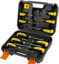 HORUSDY 11-piece Magnetic Screwdriver Set with Case, 5 Phillips & 5 Flat Head Tips with Magnetizer demagnetizer Precision Screwdriver Set