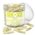 TICONN Yellow 120PCS Heat Shrink Butt Wire Connector Kit, Insulated Waterproof Electrical Wire Crimp Terminals Butt Splice for Marine Automotive (Yellow 120PCS)