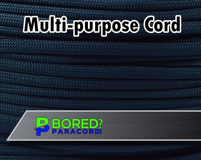 BORED? PARACORD! 550 lb Paracord - Ideal for Crafting, Camping, DIY Projects, Active & Military Outdoors - Strong Survival Rope - Tactical Parachute Cord Type III - Hunter Green 50 Feet