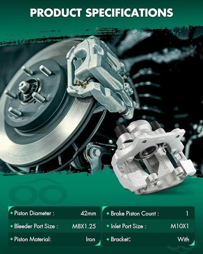 SCITOO 19-B3226 Rear Left Disc Brake Caliper Assembly w/Bracket For BMW For 323i/For 325i/For 325xi/For 328i/For 328i xDrive/For 328xi/For X1