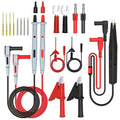 Multimeter Test Leads Set,21PCS Digital Electrical Test Probes Set with Alligator Clips,SMD IC Test Hook Clip,Test Tweezer,Spade Plug,Replaceable Precision Sharp Probes for Multimeter Testing