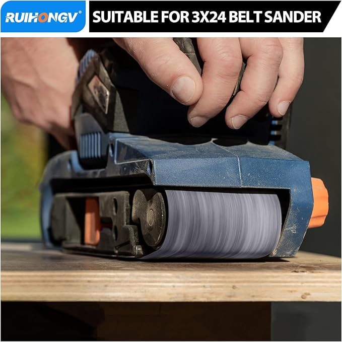 12 Pack 3 x 24 Inch Silicon Carbide Sanding Belts, 3 Each of 400 600 800 1000 Grit 3x24 Sanding Belts Medium Fine Grit Assortment, 3 x 24 Belt Sander Sanding Belts for Woodworking