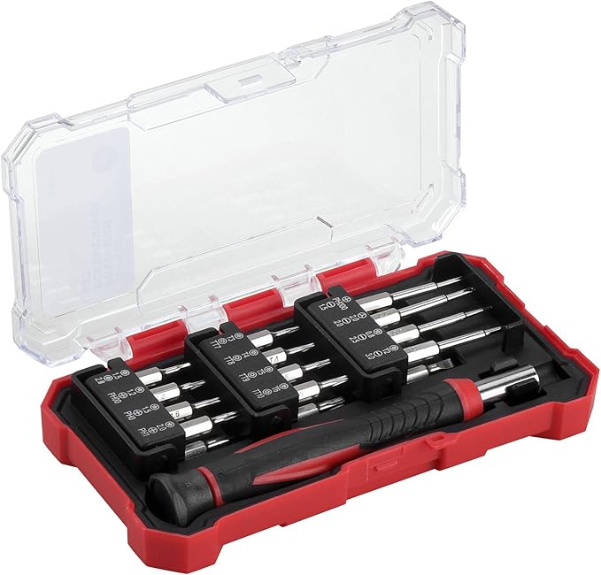 24 in 1 Precision Screwdriver Set, Small pocket tool set with Phillips,Slotted, Tox,Tri-wing,Star,Hex precision bits,Great for Electronics, PC,Watch, Eyeglass Repairing.