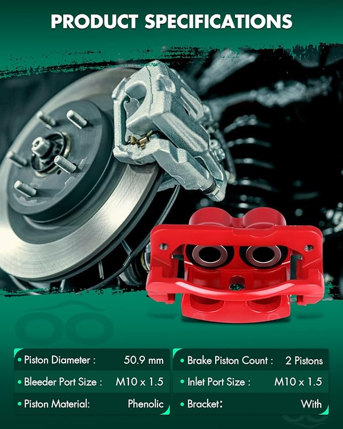SCITOO 18-B4729 18-B4728 Front Left & Right Disc Brake Calipers w/Bracket For Cadillac For Escalade/For Escalade ESV,For Chevrolet For Astro/For Avalanche 1500/For Express 1500,For GMC For Safari