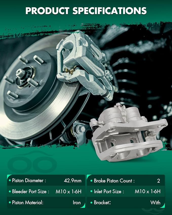 SCITOO Front Right Brake Caliper With Bracket 19B2682B Compatible For Saab 2005-2006 For Subaru 2002-2018